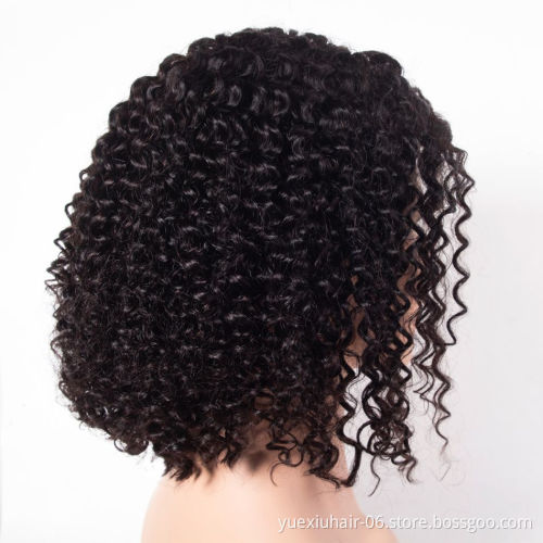 Short Bob Wigs Human Hair Deep Curly Wave Lace Front Wig Raw Peruvian Virgin Hair for Black Women